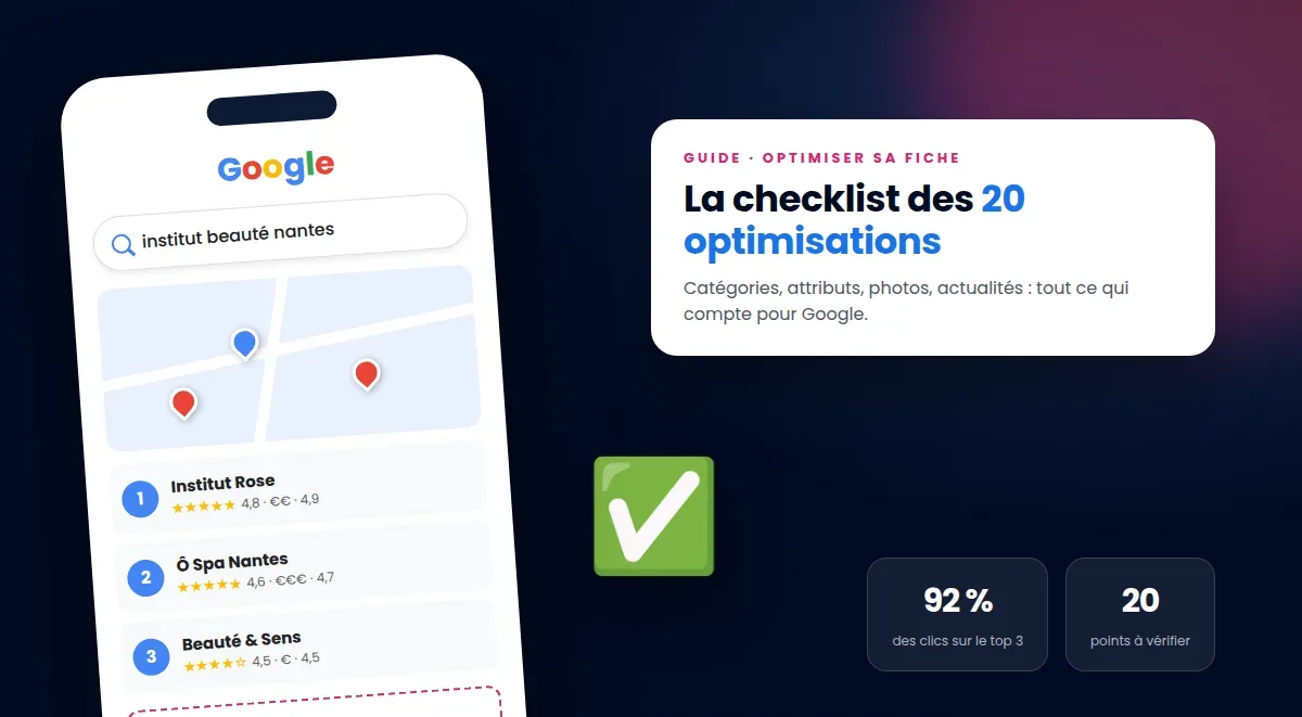 Fiche Google Business Profile : la checklist des 20 points